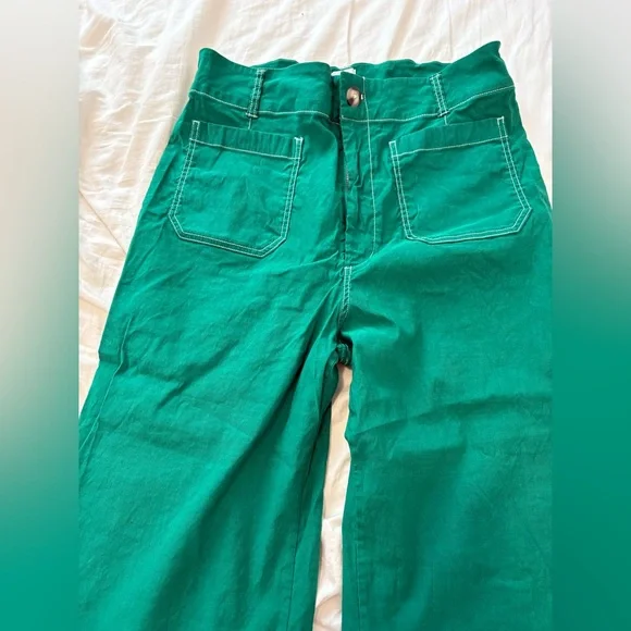 The Colette Crop Wide-Leg Pants by Maeve: Contrast-Stitch Edition - Picture 4 of 6